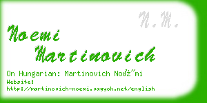 noemi martinovich business card